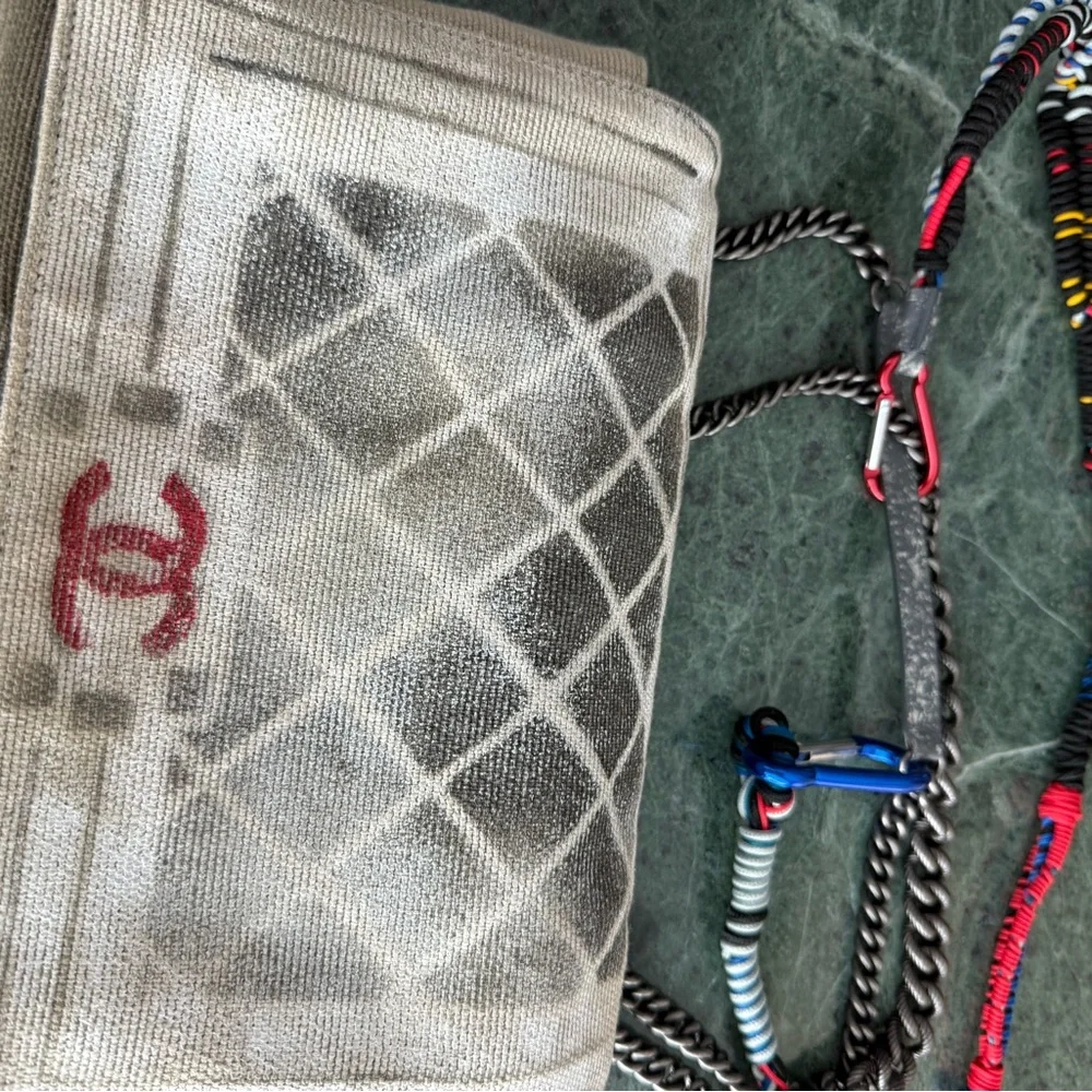 Limited Edition Chanel Runway collectible GRAFFITI ART SCHOOL FLAP BAG FROM 2014